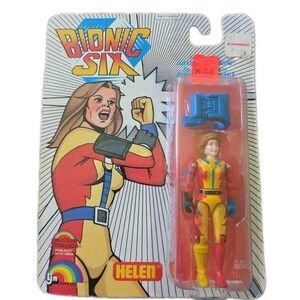 Vintage 1986 LJN Bionic‎ Six Helen Action Figure Die Cast Metal New on Card